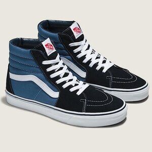 *NEW Vans Sk8-Hi Shoes Navy/Black Mens Size 9.5